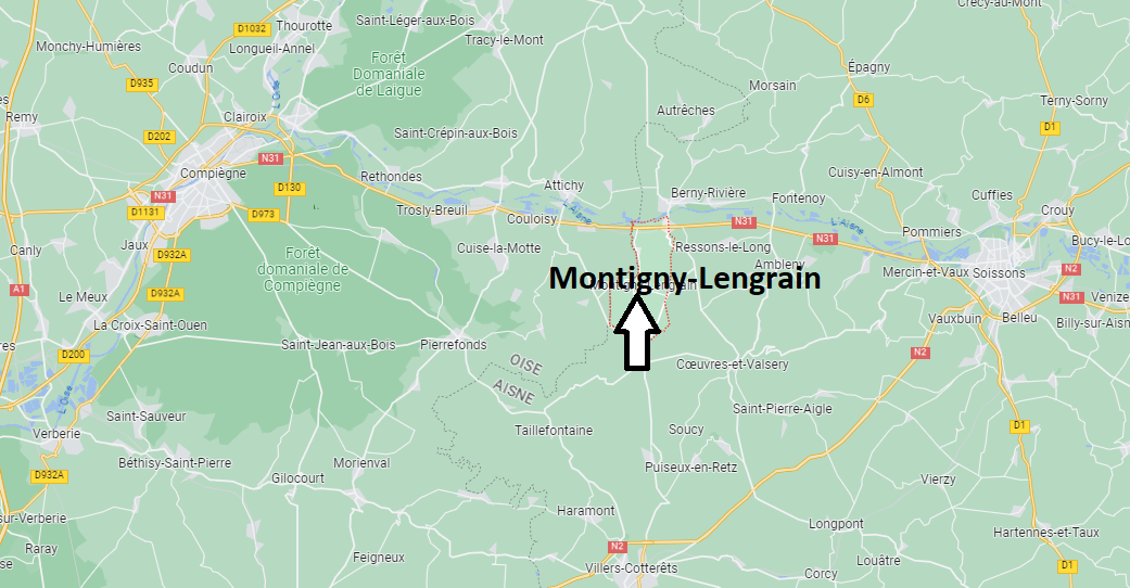 Où se situe Montigny-Lengrain (02290)