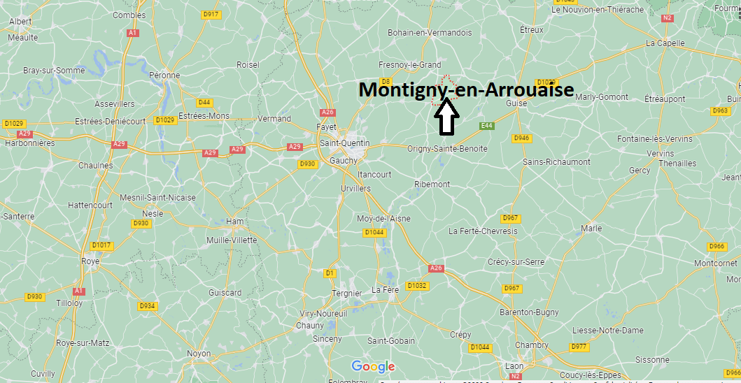 Où se situe Montigny-en-Arrouaise (02110)