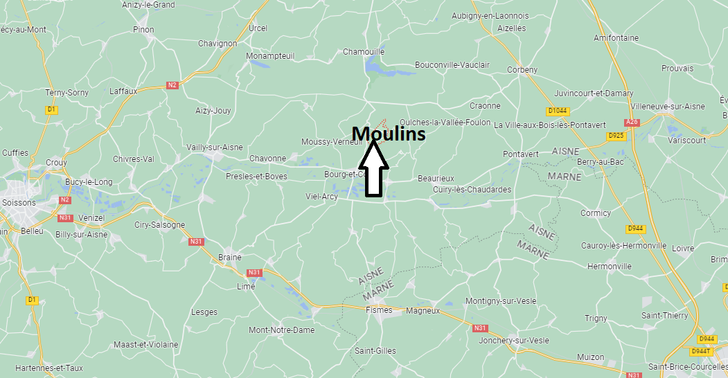 Où se situe Moulins (02160)