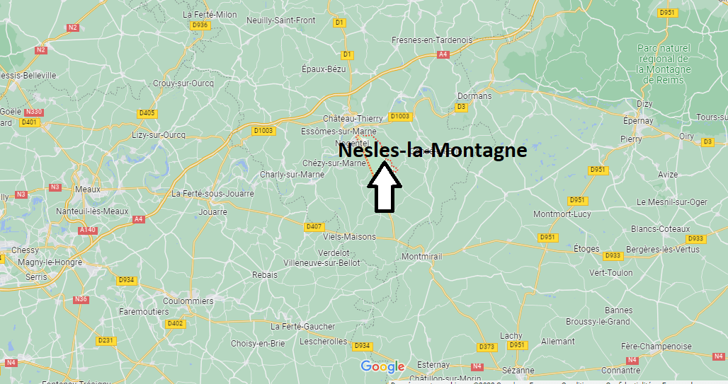 Où se situe Nesles-la-Montagne (02400)