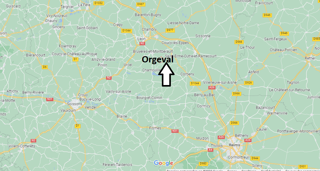 Où se situe Orgeval (02860)