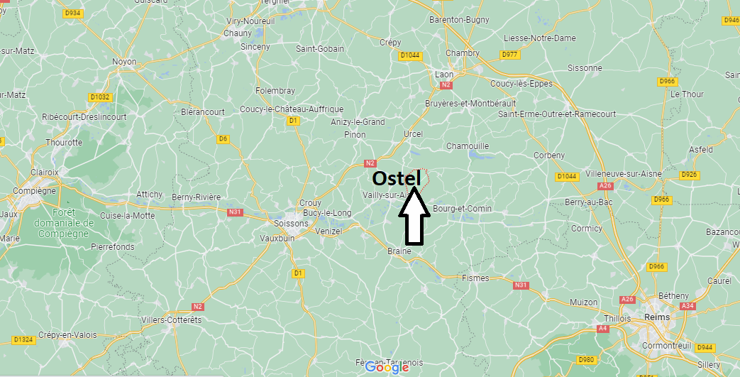 Où se situe Ostel (02370)