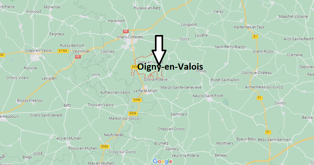 Où se situe Oigny-en-Valois (02600)