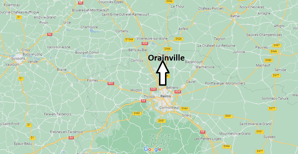 Où se situe Orainville (02190)