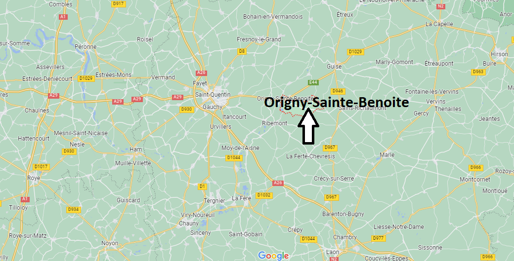 Où se situe Origny-Sainte-Benoite (02390)