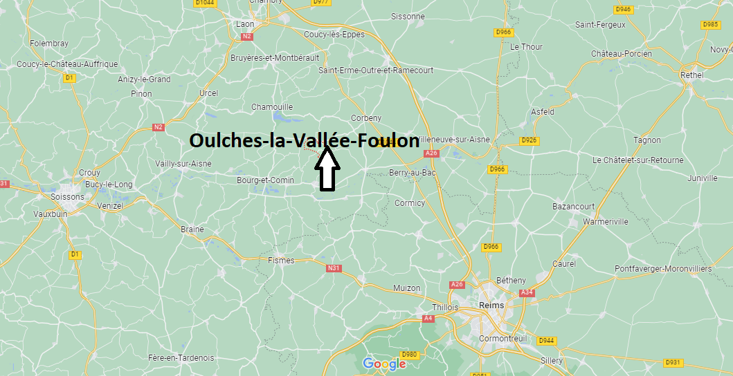 Où se situe Oulches-la-Vallée-Foulon (02160)