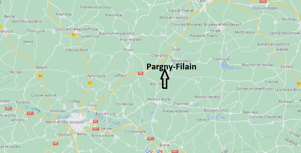 Où se situe Pargny-Filain (02000)