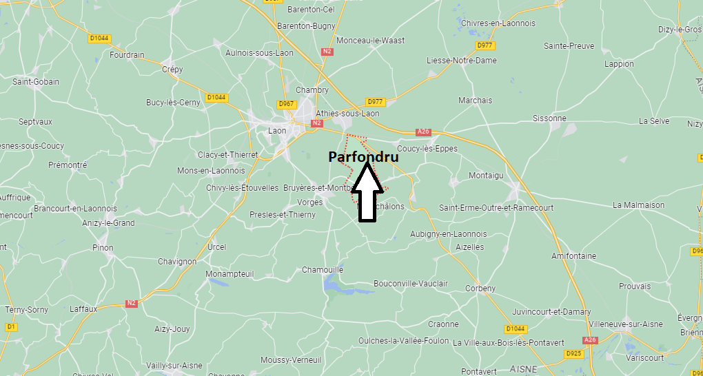 Où se situe Parfondru (02840)