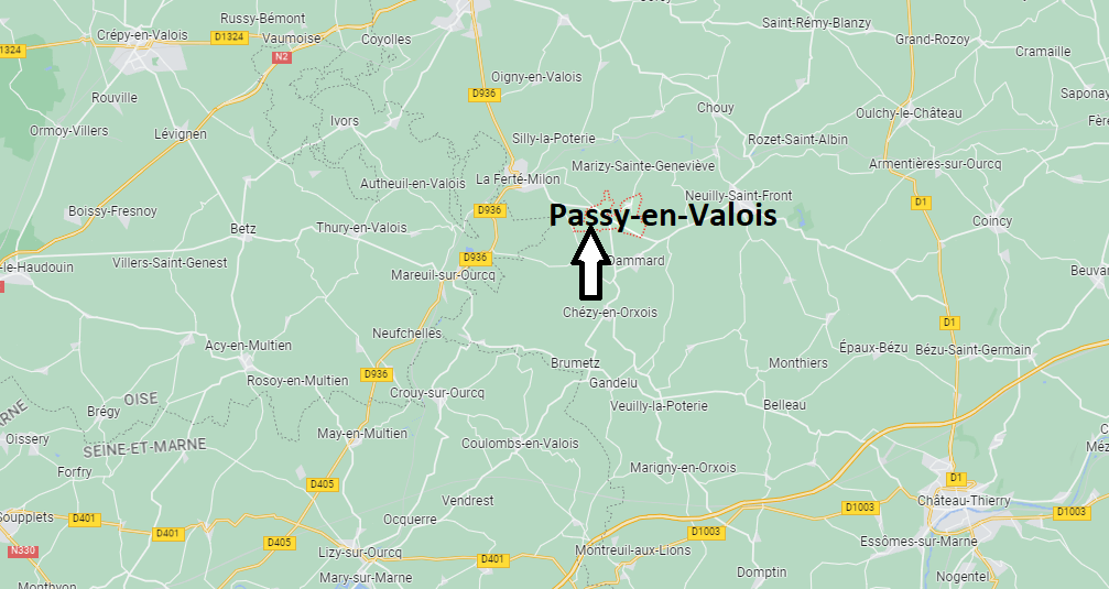 Où se situe Passy-en-Valois (02470)