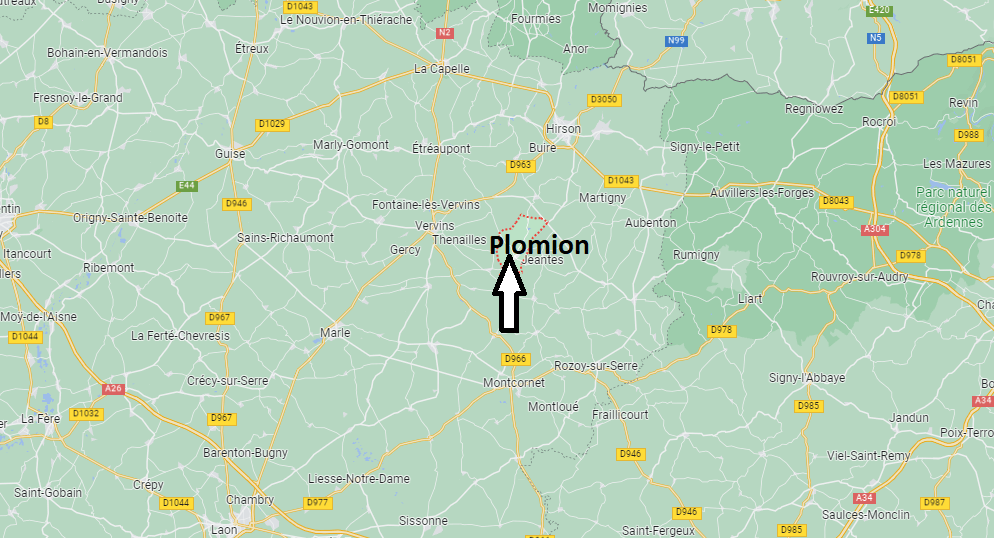 Où se situe Plomion (02140)