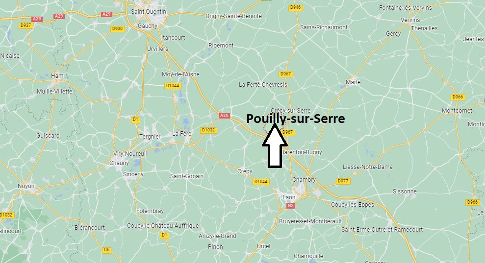 Où se situe Pouilly-sur-Serre (02270)