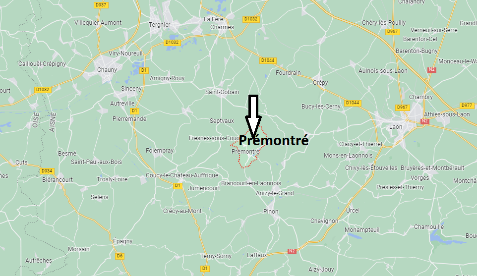 Où se situe Prémontré (02320)