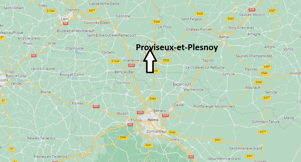 Où se situe Proviseux-et-Plesnoy (02190)