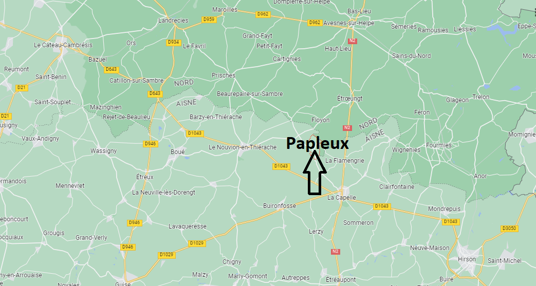 Où se situe Papleux (02260)