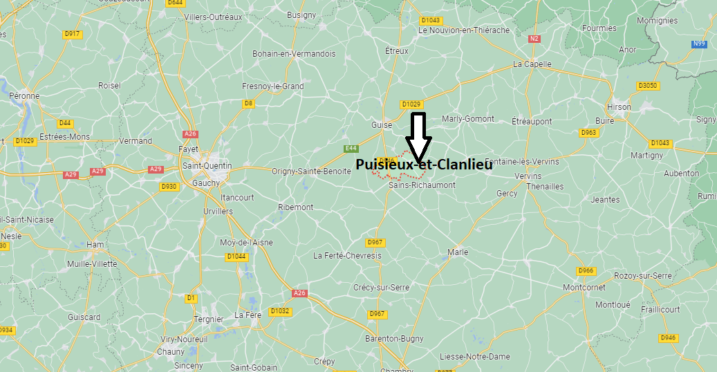 Où se situe Puisieux-et-Clanlieu (02120)