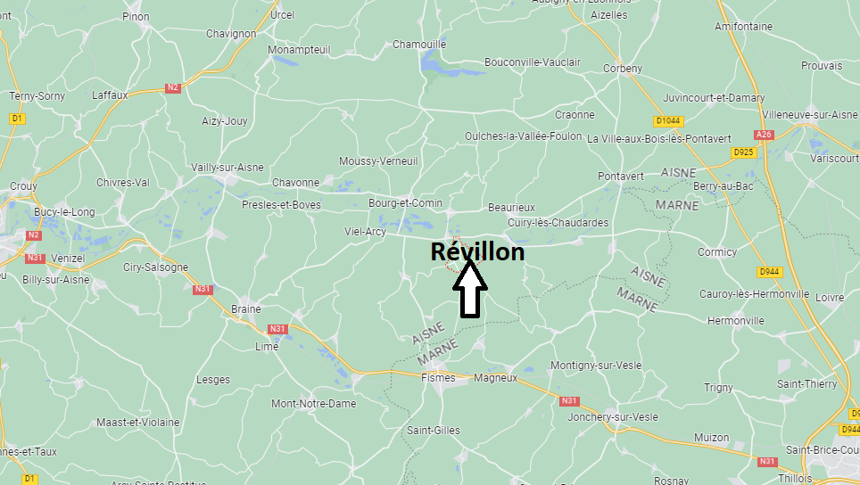 Où se situe Révillon (02160)