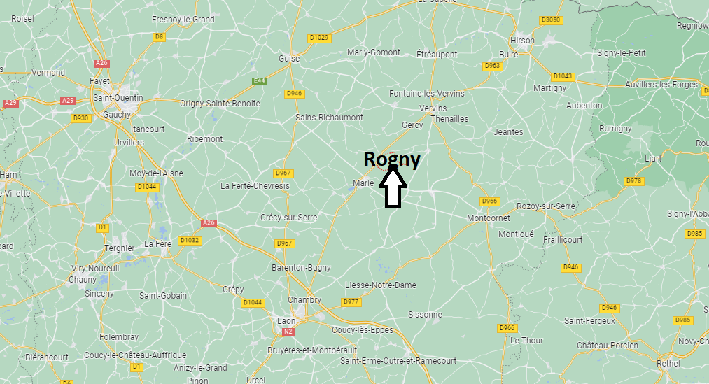 Où se situe Rogny (02140)