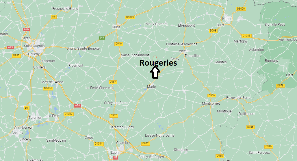 Où se situe Rougeries (02140)