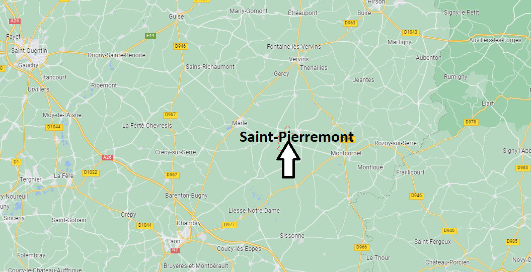 Où se situe Saint-Pierremont (02250)