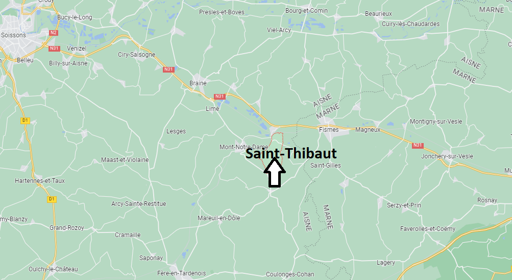Où se situe Saint-Thibaut (02220)