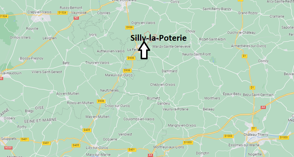 Où se situe Silly-la-Poterie (02460)