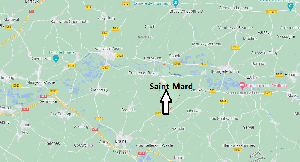 Où se situe Saint-Mard (02220)