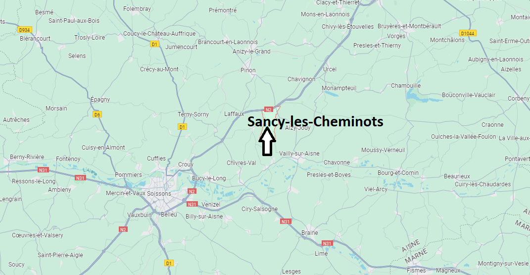 Où se situe Sancy-les-Cheminots (02880)