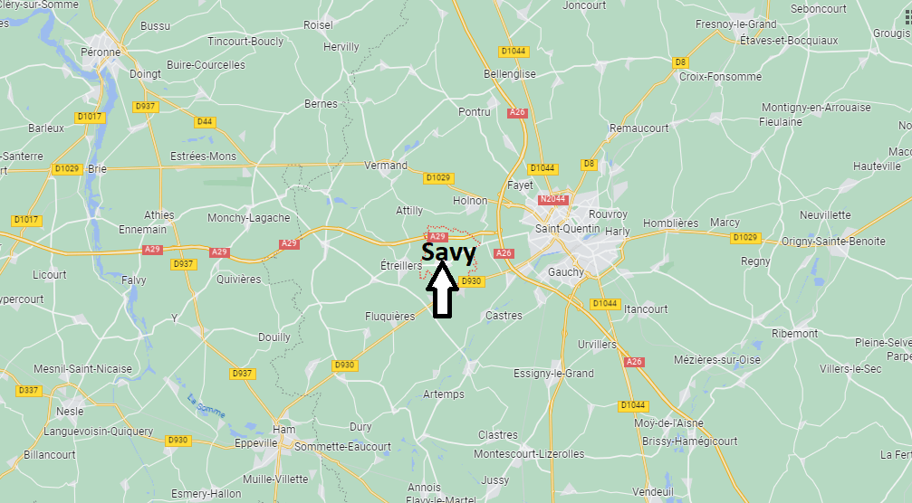 Où se situe Savy (02590)