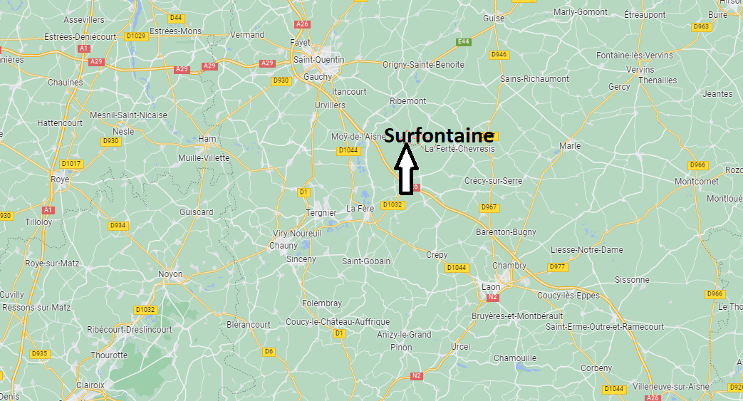 Où se situe Surfontaine (02240)