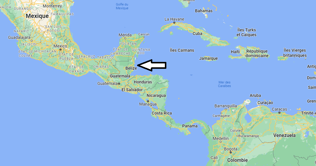 Où se trouve le Belize sur la carte du monde