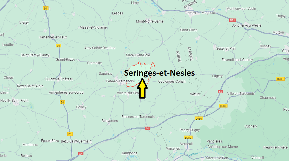 Où se situe Seringes-et-Nesles (02130)