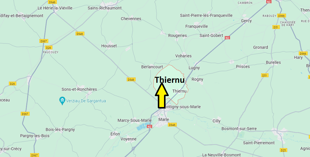 Où se situe Thiernu (02250)