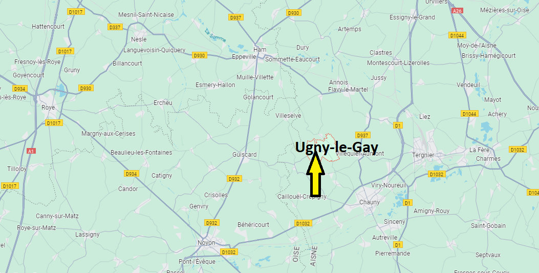 Où se situe Ugny-le-Gay (02300)