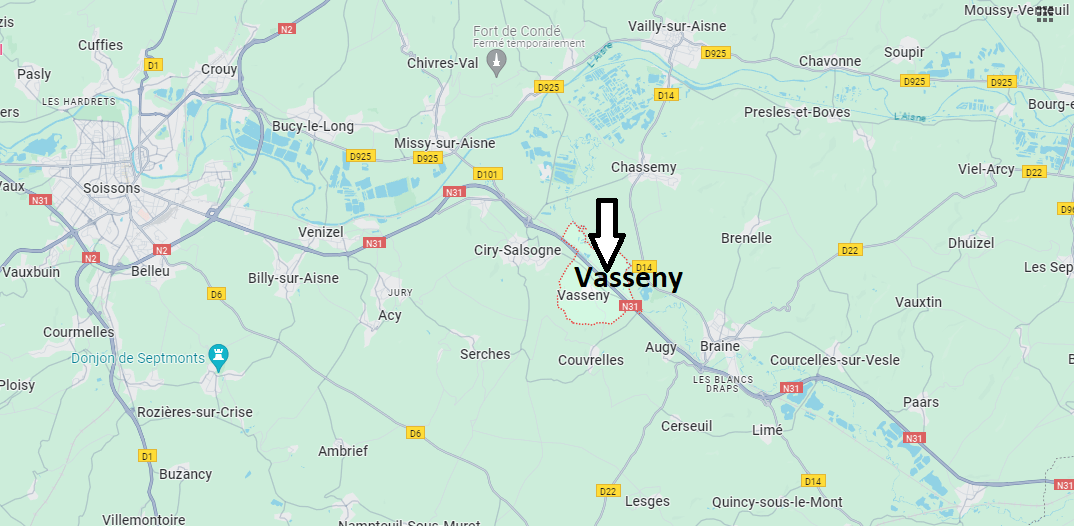 Où se situe Vasseny (02220)