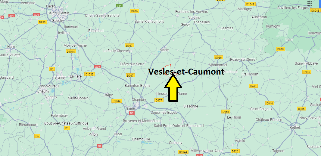 Où se situe Vesles-et-Caumont (02350)