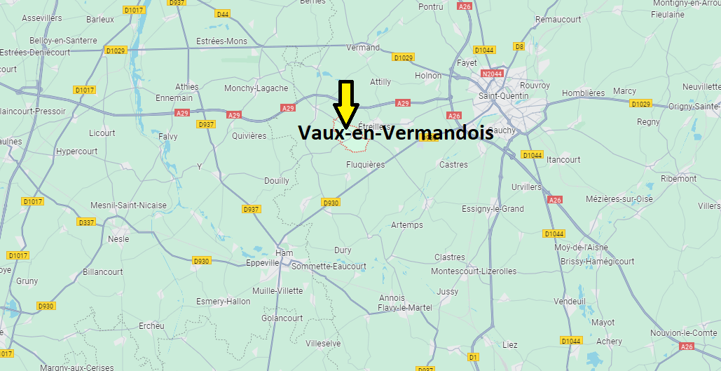 Où se situe Vaux-en-Vermandois (02590)