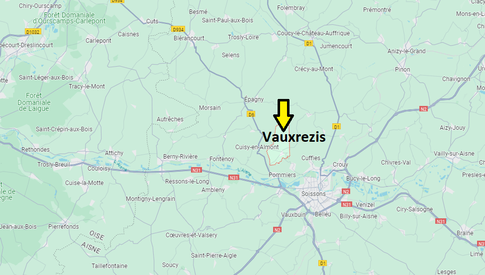 Où se situe Vauxrezis (02200)