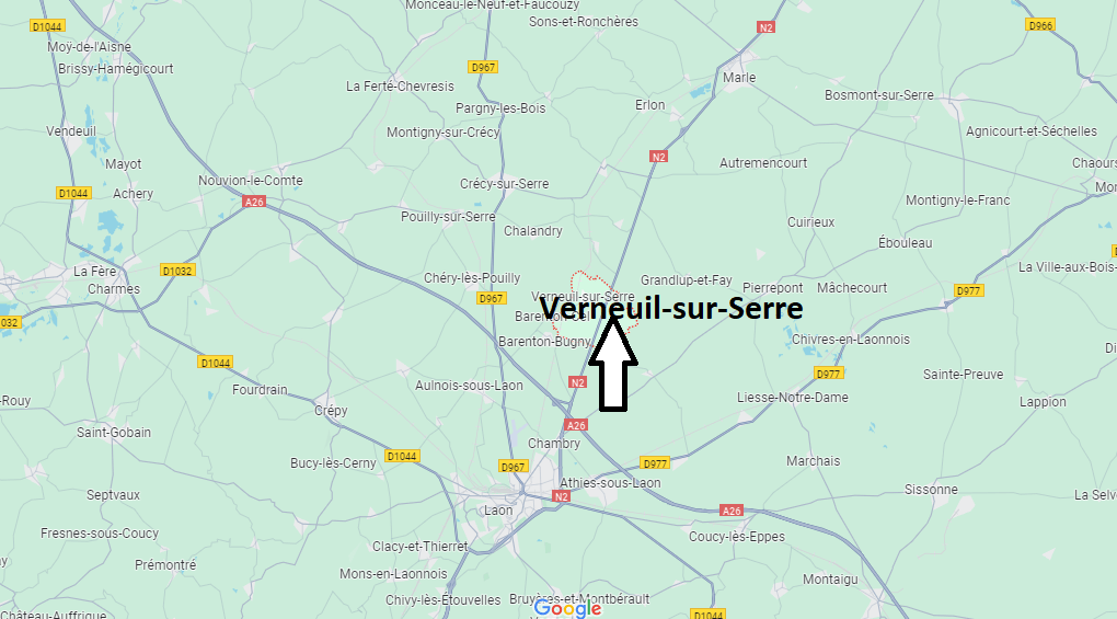 Où se situe Verneuil-sur-Serre (02000)