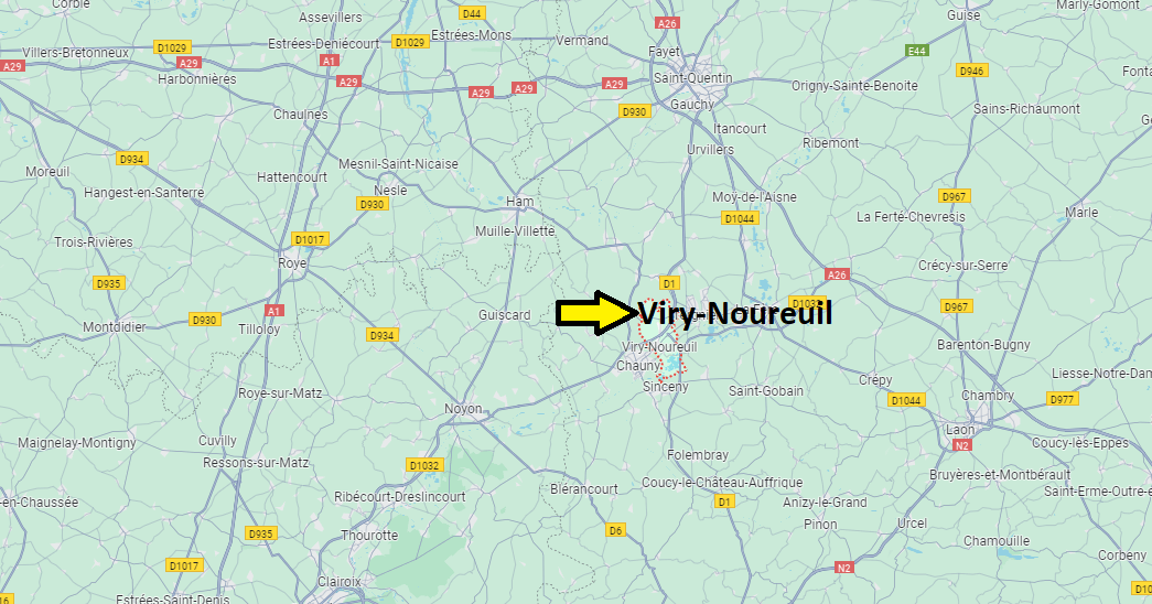 Où se situe Viry-Noureuil (02300)