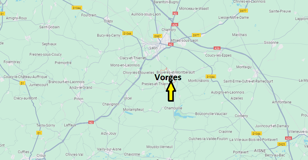 Où se situe Vorges (02860)