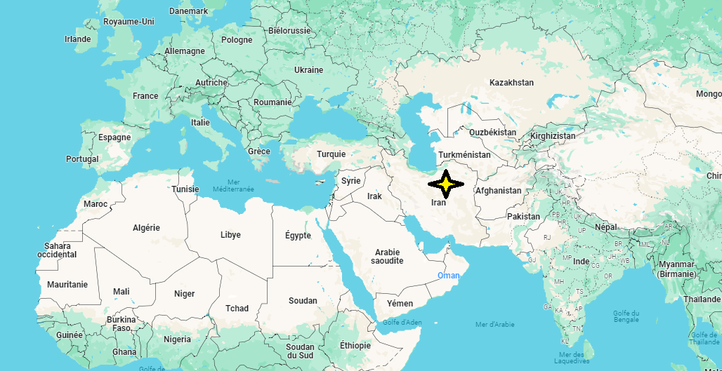 Sur quel continent se trouve l'Iran