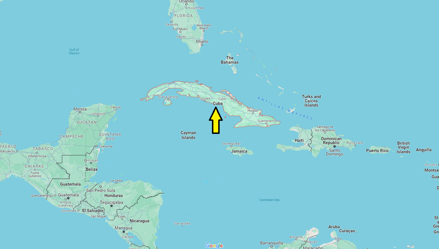 Où se situe Cuba sur la carte du monde