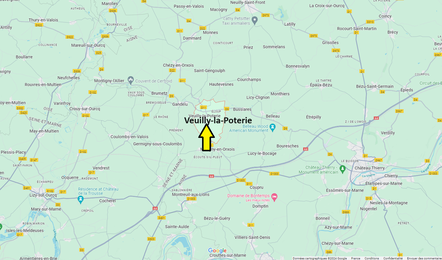 Où se situe Veuilly-la-Poterie (02810)