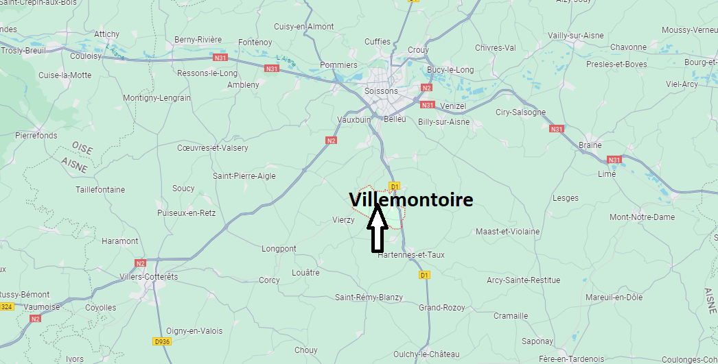 Où se situe Villemontoire (02210)