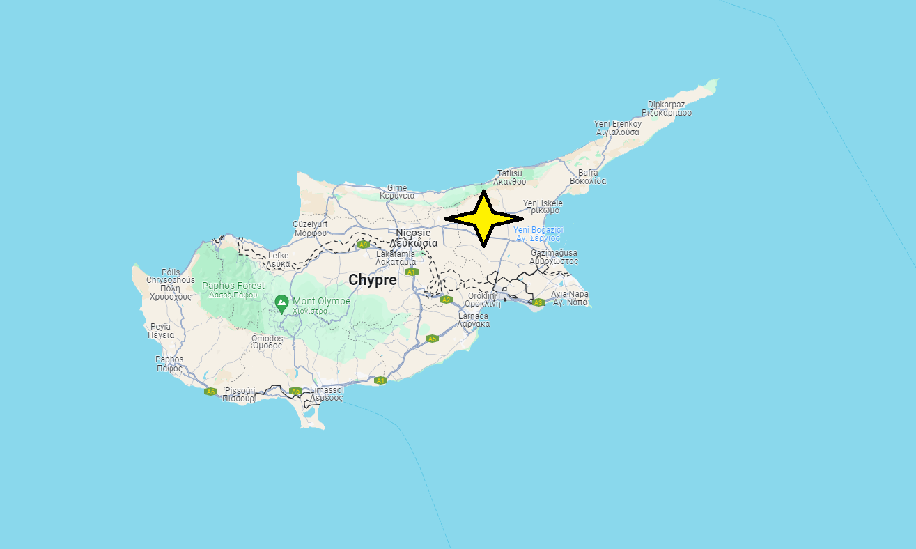 Sur quel continent se trouve la République turque de Chypre du Nord?