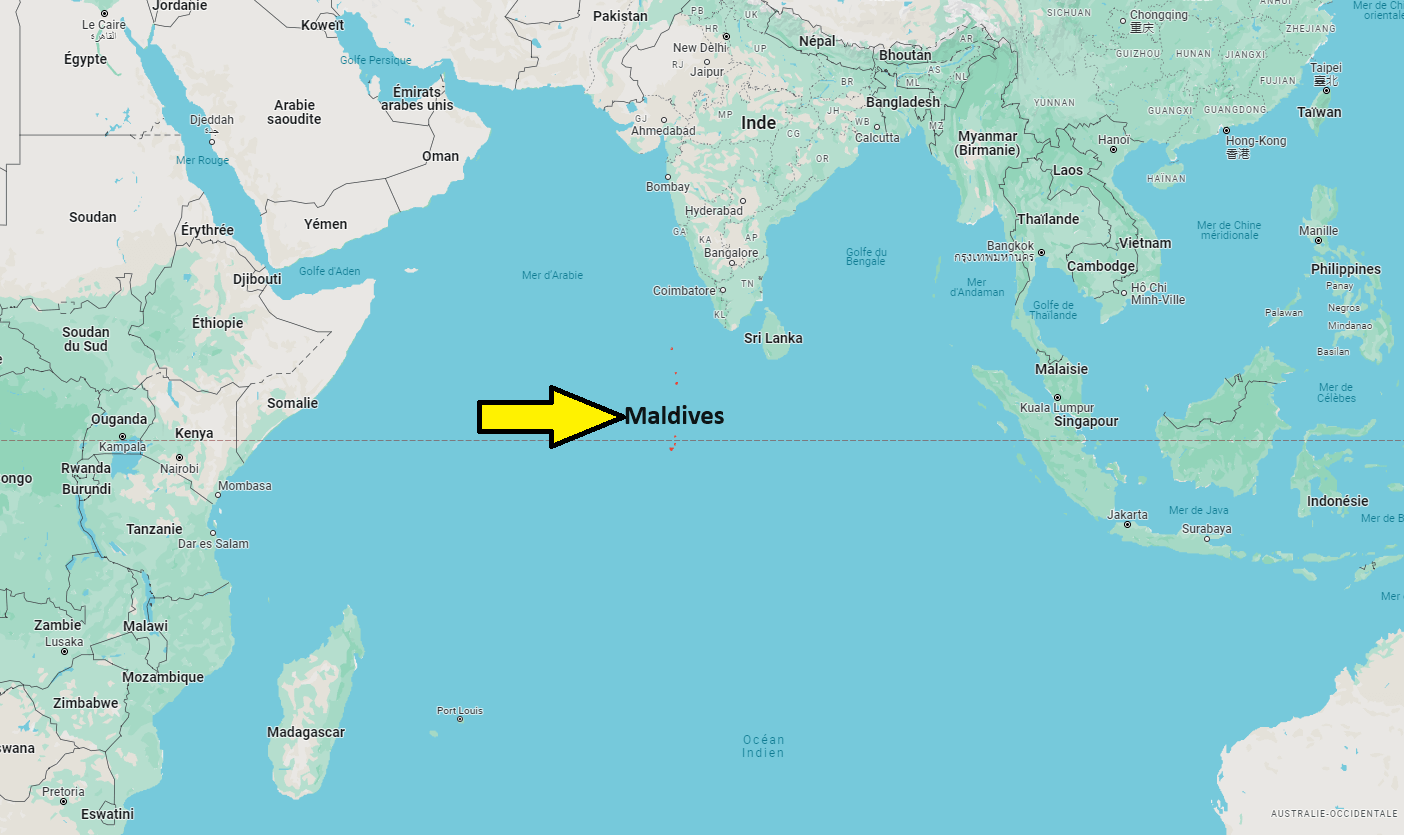 Où se situe les Maldives sur la carte du monde