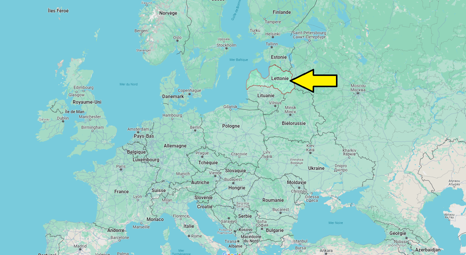 Sur quel continent se trouve la Lettonie