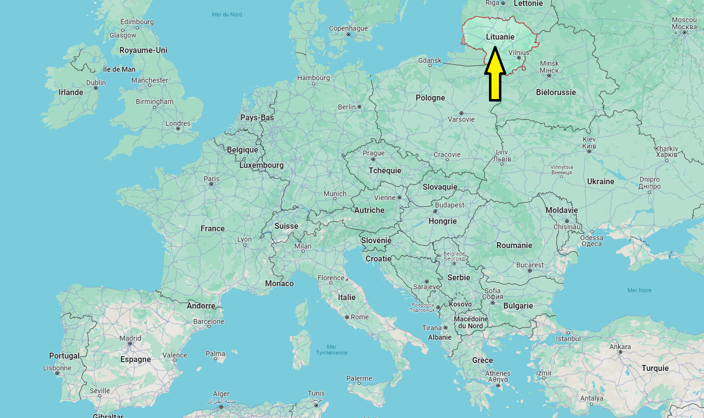 Sur quel continent se trouve la Lituanie