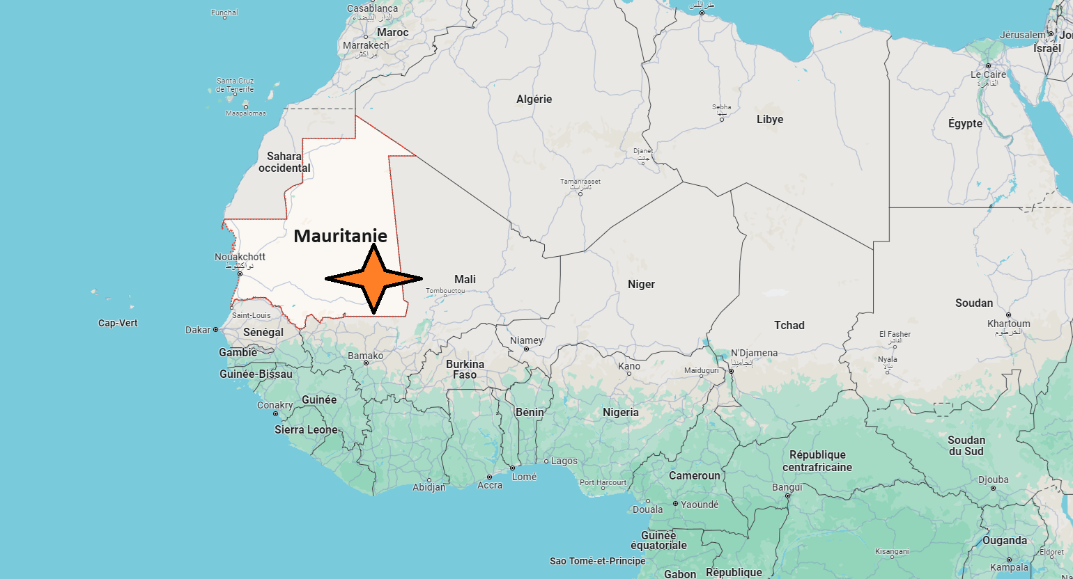 Dans quel continent se trouve la Mauritanie