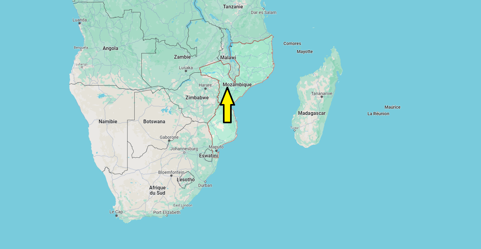 Où se situe le pays du Mozambique